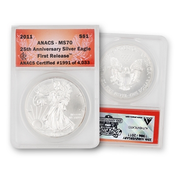 2011 Silver Eagle-ANACS 70