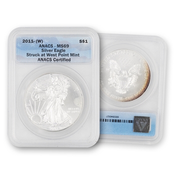 2011 Silver Eagle-ANACS 69