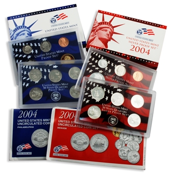 2004 Proof & Mint Set Trio - Clad & Silver