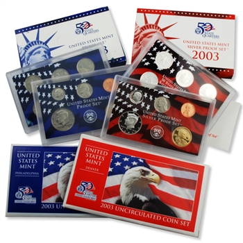 2003 Proof & Mint Set Trio - Clad & Silver