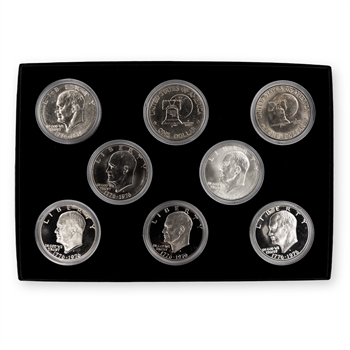 The Complete Bicentennial Eisenhower Dollar Set - 8 Coins