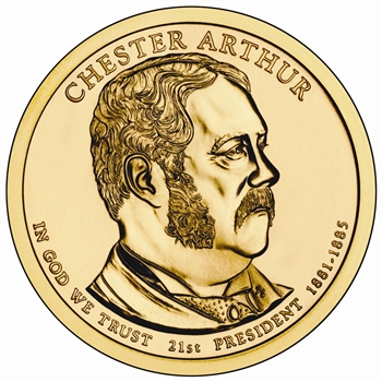 2012 Chester A. Arthur Presidential Dollar - Gold - Philadelphia