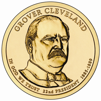2012 Grover Cleveland 1st Term - Presidential Dollar - Gold - Philadelphia