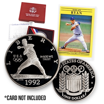 1992 Baseball Silver Dollar - Proof