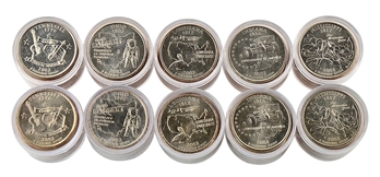 2002 50 States Quarters Collector Roll Set“ 10 P / 10 D - Uncirculated