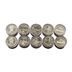 2010 50 States Quarters Collector Roll Set 10 P / 10 D - Uncirculated