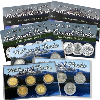 2012 National Parks Quarter Mania Set - P D & Gold