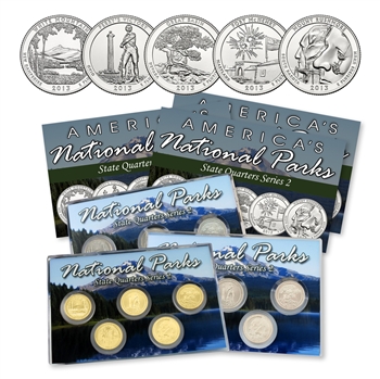 2013 National Parks Quarter Mania Set - P D & Gold