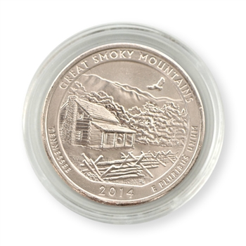 2014 Tennessee Great Smoky Mountains  Quarter - D - UNC in Capsule