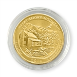 2014 Tennessee Great Smoky Mountains Quarter - Philadelphia - Gold in Capsule