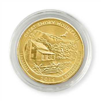 2014 Tennessee Great Smoky Mountains  Quarter - D - Gold in Capsule