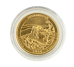 2014 Virginia Shenandoah National Park Quarter - Denver - Gold in Capsule