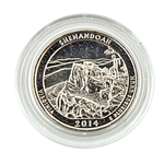 2014 Virginia Shenandoah National Park Quarter - Philadelphia - Platinum in Capsule