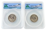 2011 Glacier National Park Quarter - P/D Set - ANACS MS67