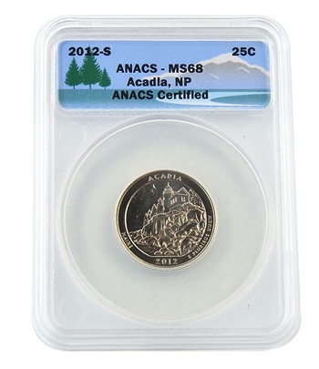 2012 Acadia Quarter - San Francisco - ANACS MS68