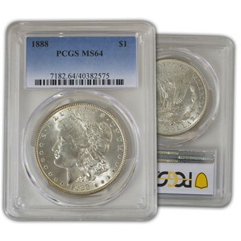 1888 Morgan Silver Dollar - P - PCGS 64