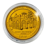 2016 Harpers Ferry Nat'l Historical Park - Denver - Gold Plated in Capsule