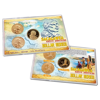 2001 Sacagawea Gold Dollar 3pc Lens Set - PDS