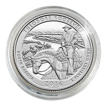 2016 Theodore Roosevelt National Park - Denver - Platinum Plated in Capsule