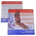 2008 Bald Eagle Silver Dollar and Medal Folio Set - Uncirculated