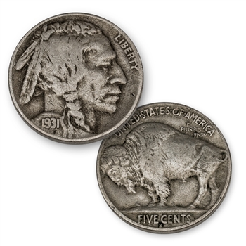 1931 Buffalo Nickel-San Francisco Mint-Circulated