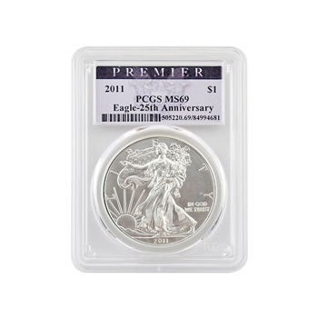 2011 American Silver Eagle - PREMIER - PCGS MS69
