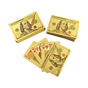 Benjamin Franklin $100 Gold Foil Card Deck