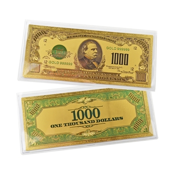 $1,000 Federal Reserve Note - Cleveland - Uncirculated Gold Foil