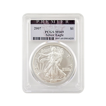 2007 American Silver Eagle - PREMIER - PCGS MS69