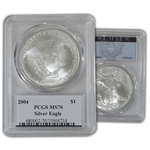 2004 Silver Eagle-PCGS Premier 70-First Edition