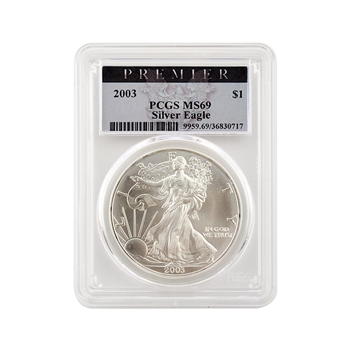 2003 American Silver Eagle - PREMIER - PCGS MS69