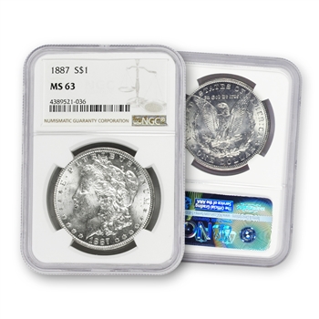 1887 Morgan Silver Dollar - Philadelphia - NGC 63