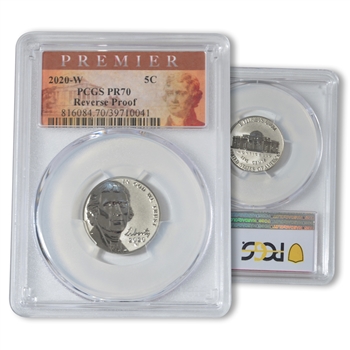 2020 Jefferson Nickel-W Reverse Proof-PCGS 70 Premier