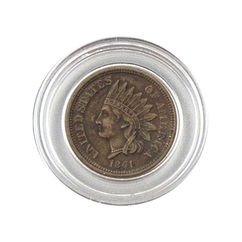 1861 Indian Head Cent - Circulated - Capsule