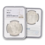 1922 Peace Dollar - Philadelphia - NGC 63