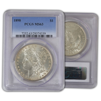 1898 Morgan Silver Dollar - P - PCGS 63