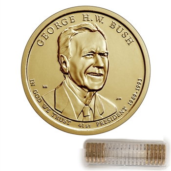 2020 George H.W. Bush Presidential Dollar - P & D Roll of 10 (5P / 5D)