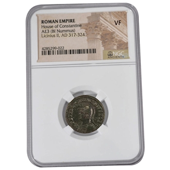 Roman Bronze - Licinius II ( 317 tto 324 ) - NGC VF