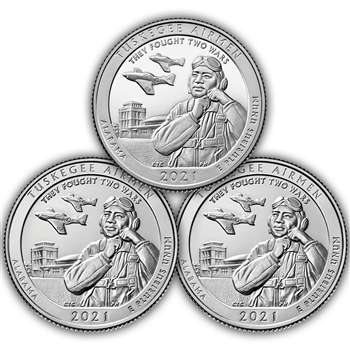 2021 Tuskegee ( AL ) Quarter 3pc Set  - P - D & Proof