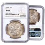 1902 Morgan Silver Dollar - Philadelphia Mint - NGC 62