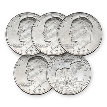 1971 1st Year Ike-Silver Uncirculated-5 for $75