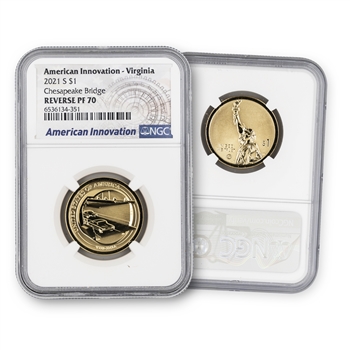 2021 Innovation Dollar - Rev Proof - #10 Virginia - NGC 70