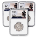 2022 Sally Ride Quarter - 3pc Set (P/D/S) - NGC 66