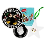 2022 Seasons Greetings Mickey and Minnie Silver 1/2oz Proof