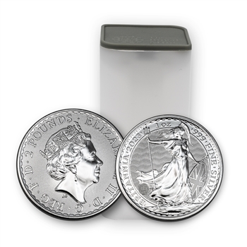 2023 English Britannia 1oz Silver - THE QUEEN - Uncirculated - 25 Coin Roll