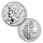 1 Ounce Silver Round-Mercury Dime