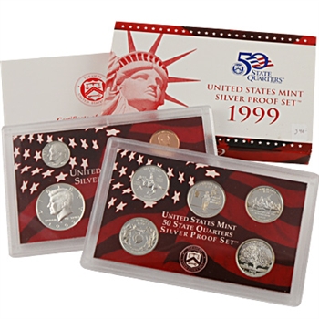 1999 US Silver Proof Set - Modern (9 pc)