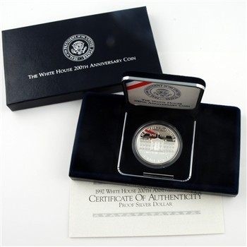 1992 White House Silver Dollar - Proof