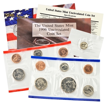 1996 United States Mint Set - 11pc - with W Dime