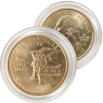 2000 New Hampshire 24 Karat Gold Quarter - Denver